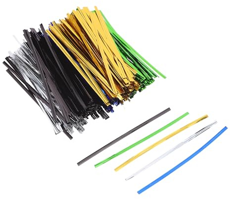 BAZEITFLOW 4000 Pièces Attaches Torsadées Réutilisables pour Paquet à 12 CM, 4000 Pièces en Fil Métallique Coloré, Accessoires de Fermeture Pratiques pour Boulangerie et Pâtisserie