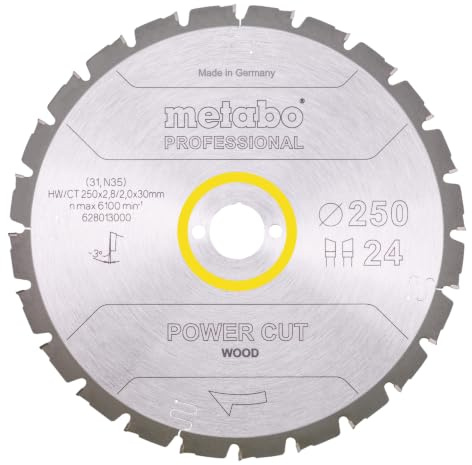 Metabo Kreissägeblatt HW/CT 250 x 30,24 WZ 3 Grad neg, 628013000