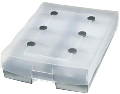 HAN Visitenkartenbox VIP XXL für 2200 DIN A8 Visitenkarten, Sortierbox für Visitenkarten inkl. praktischem 16-tlg. Register & 8 Stützen, 2016-693