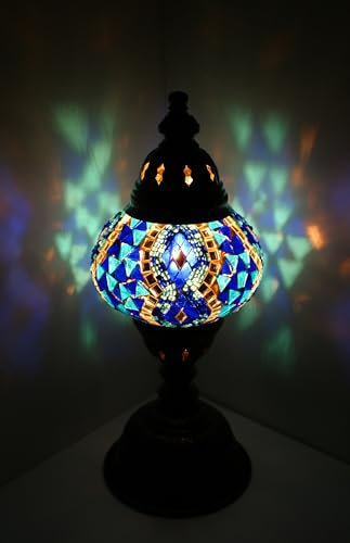 Samarkand - Lights Mosaiklampe Mosaik - Tischlampe M Stehlampe orientalische lampe Blau