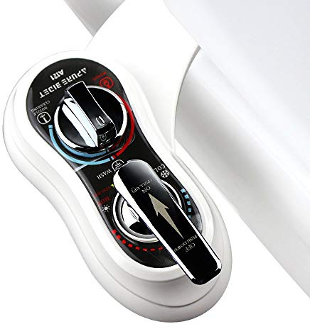 APURE BIDET A121 - Hot and Cold Water Bidet Attachment for Toilet Seat - Dual nozzle - Rear and Feminine Wash- Selfcleaning- Adjustable Water Pressure Non-Electric Bidet Toilet Seat Attachment