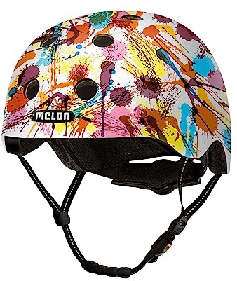 Melon Casque de Vélo »Jackson P« pour Homme, Femme Adultes et Enfants | Casque Urbain léger et sûr pour Velo, VTT, Cyclisme, Skate et Trotinette | Taille M-L (52-58 cm) Motif Multicolore