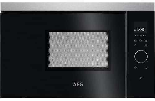 AEG MBB1756SEM Mikrowelle (Einbau)// 59.4 cm /Einbaufähiges Mikrowellengerät/Bedienung über Touch Control/Edelstahl mit Antifingerprint