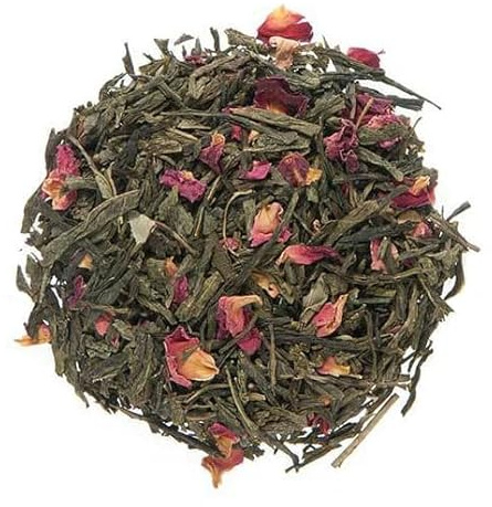 Denise's Fine Tea, Premium, Sencha Kyoto Cherry Rose, Flavored Green Tea, Loose Leaf (100g)