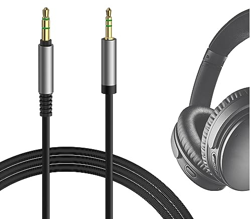 GEEKRIA Audio Cable Compatible with Bose QuietComfort Ultra/45/35II/35/25, 700 Headphones, 3.5mm to 2.5mm Replacement Stereo Cord (4 ft / 1.2 m)