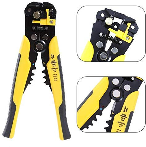 BOLIXIN Hardware3 in 1 Automatic Cable Wire Stripper Cutter Crimper Multifunctional Terminal Crimping Stripping Plier Tools Cable Wire Stripper,b