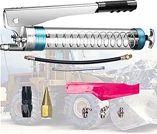 Handhebel-fettpresse Einhandfettpresse 900cc Kartuschen und Loses Fett, Schmierpresse, Industriequalität, Ergonomischer Handgriff + Leichte Handhabung, 8000PSI