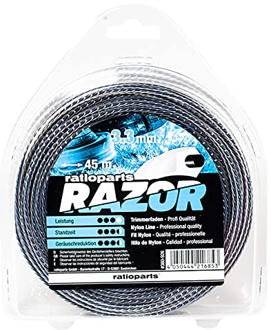 RATIOPARTS Razor Nylonfaden 3,3 mm 45 m Trimmerfade 5-Kant gedreht Mähfaden