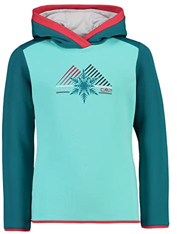 CMP Kinder Stretch Performance Hoodie, Acqua, 116