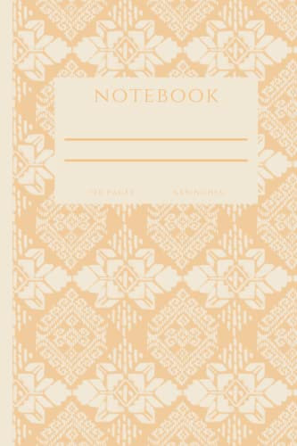 Notebook: Daylily Floral Yakan Pattern Inspired Design 6x9inch