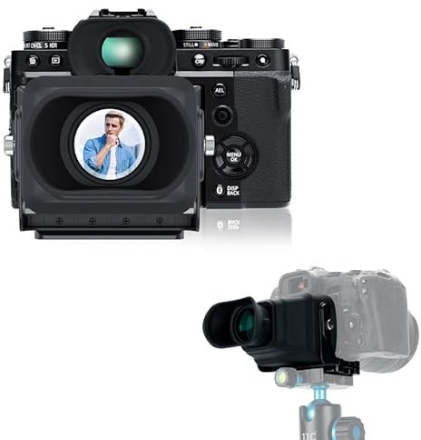 JJC Viseur LCD pour appareil photo, grossissement x3, avec plaque à dégagement rapide de type Arca, pare-soleil pour appareils photo reflex numériques