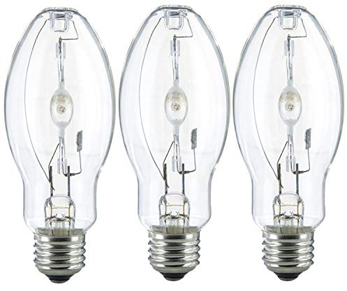 Bluex Bulbs (3 Pack MH150/U/MED 150W Metal Halide Bulb Pulse Start ED17 Medium Base E26 Clear HID Lamp 14000 Lumens