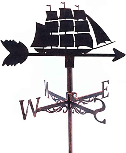 EICOFF Veleta de jardín, velero, Veleta de Acero Inoxidable, Veleta de Viento de Metal para Techo de Hierro al Aire Libre, decoración de Patio al Aire Libre