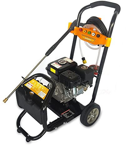 Benzin Oberflächenreiniger Motor Dampfreiniger Gebläse 7,5 HP 3600 RPM Professioneller Hochdruckreinige mit 5 Düsen Hochdruckreinige