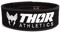 Thor Athletics Gewichthebergürtel Leder mit Schnalle, Gürtel für Gewichtheben, Powerlifting, Bodybuilding, Crossfit, Fitness, Gewichthebergürtel damen und herren, mit Kostenlosem E-Book