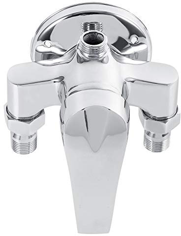 Cocoarm Válvula mezcladora caliente y fría, rosca macho G1/2 mezclador de agua fría y caliente válvula de control con válvula de control interruptor grifo montaje en pared baño ducha mezclador