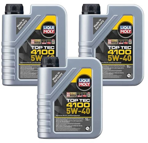 LIQUIMOLY TOP TEC 4100 OLIO MOTORE 5W40 DI ALTA QUALITA' PER MOTORI DIESEL E BENZINA. ACEA C3 API SN. CONFEZIONE KIT PROMO 3 LITRI