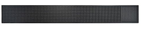 AZURAOKEY Tapis de service de bar en caoutchouc, tapis de bar robuste en PVC, résistant aux déversements, tapis de séchage rectangulaire imperméable, passe au lave-vaisselle, pour la maison et la