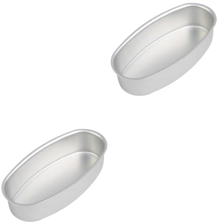 Cabilock Backform Oval Stollen 2 Stück Brotform Brotbackblech Brotbackplatte Oval Geformtes Backblech Kuchenbackblech Pizza Kuchenform