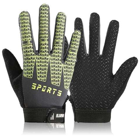 aifitbre Kids Bike Gloves - Full Finger Breathable Biking Gloves Cool Ice Silk Anti-Slip for Child Cycling Climbing Riding Biking Outdoor Sports