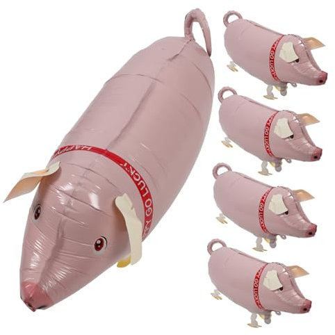 CIYODO 5stücke Aufblasbares Schwein Ballon Spielzeug Party Spiel Aufblasbare Ballon Spielzeug Modellierballon Für Junge Mädchen