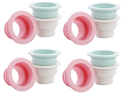 jojofuny 40pcs Drain Hose Seal Washing Machine Plug Sealing Ring for Sink Drain Pipe Seal Prevents Leak Sealer from Plug Random Color