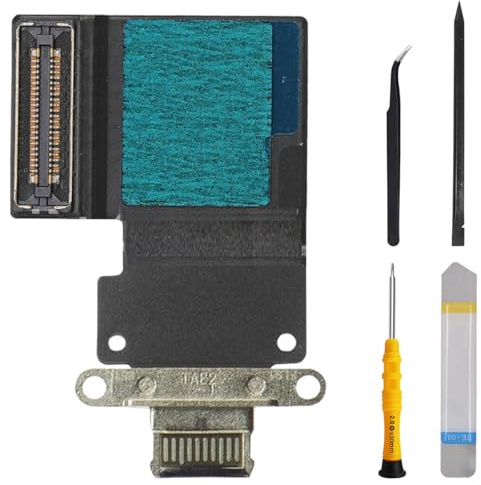 ZHUROUPU Dock Connector für iPad Pro 11„ 1. 2. 2018 A1980 A1934 A1979 A2013 Ladeanschluss, für iPad Pro 12.9“ 3. 2018 A1876 A1895 A1983 A2014 USB Ladegerät Dock Connector Flex Kabel Modul (Schwarz)