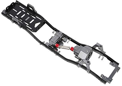 RiToEasysports RC-Metall-Chassis-Rahmen, Robustes CNC-Gear, universell für Scx10 90046 und ähnliche Modelle, Frontlader-Getriebezubehör, für RC-Auto-Fans, Modelbauern und Hobbyisten
