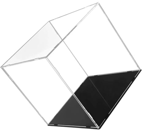 BCOATH Figurenvitrine Acryl Aufbewahrungsbox Für Fußbälle 23x23x23 cm Schaukasten Vitrine Abdeckung Modellvitrine