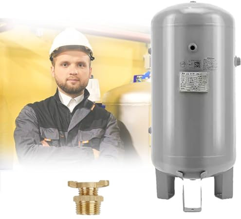 Serbatoio verticale del compressore d'aria con valvola di scarico e staffa, stoccaggio ad alta pressione per applicazioni industriali di emergenza/aria compressa