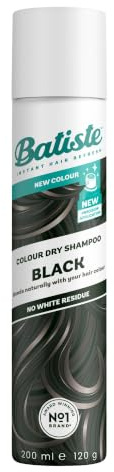 Batiste Black Dry Shampoo, Colour Blends Seamlessly, 200ml