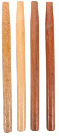 TOYZFRIENDY 4 Pcs Hardwood Replacement Handles for Axes Hoes and Sledgehammers Ergonomic Long Wooden Handles for Garden Tools Farm Use Compatible with Sickles Shovels and Hoes