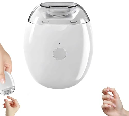 Electric Nail Clipper, Universal Automatic Fingernail Grinder, 3 in 1 Design Electric Nail Clipper with LED Light & 3 Speeds for Safe & Gentle Nail Care, Auto Fingernail Cutter and Polishing Trimmer