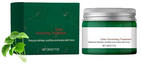 Tiger Grass Colour Correcting Cream,Green Cream for Redness,Colour Corrector for Face,Tinted Moisturiser Face Women,Anti-Redness Treatment,Balance Skin Tone,Pore Minimizer,Soothing Daily Care,20g
