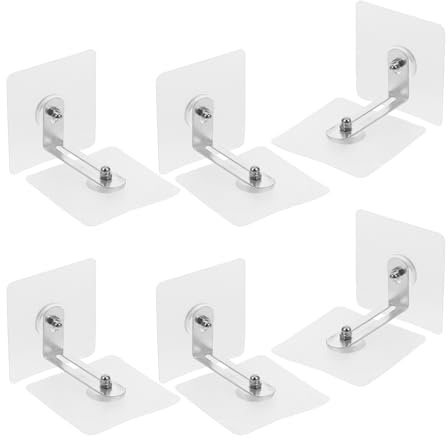 TOVINANNA 6pcs No-Drill Heavy Duty Furniture Safety Anchors Adhesive Wall Brackets for Bookcase Cabinet Dresser Anti-tip Childproofing Home Storage Protection
