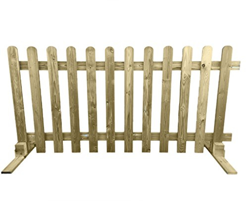 Wooden Picket Fence Panel Set for Outdoor Garden Decoration, 6ft Length, 3ft Height
