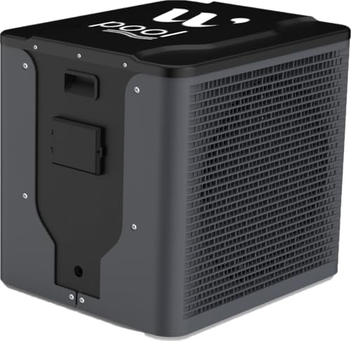 WPOOL Wärmepumpe Pool Cube 2,5, für kleine Becken bis 15 m³, Farbe Schwarz