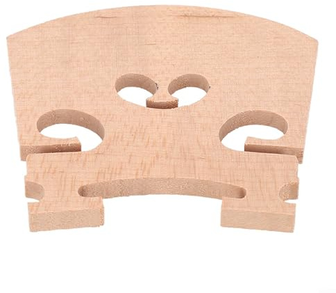 Puente de violín, madera de arce sin acabar, para tamaños 4/4, 3/4, 1/2, 1/4, 1/8, 1/10 1/16, pieza de repuesto para reparación de violín (tamaño 4/4)