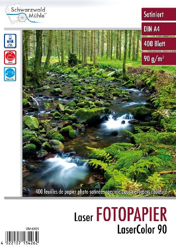 Schwarzwald Mühle Laser Fotopapier: LaserColor 90 90 g/m² A4 400 Blatt (Laser Papier, Druckpapier, Brother)