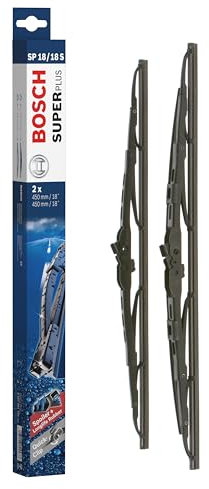 Bosch Wiper Blade Super Plus Spoiler SP18/18S, Length: 450mm/450mm − Set of Front Wiper Blades