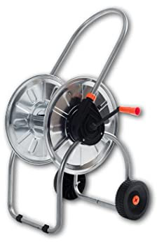 Enrouleur de tuyau en acier galvanisé pour 50 m de tuyau