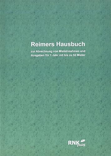 RNKVERLAG 537 - Hausbuch mit einer Seite für jeden Monat, 32 Seiten, DIN A4