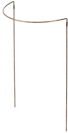 Gardener's Supply Company Jardin Half Round Metal Garden Plant Stakes | Sturdy Powder Coated Metal Outdoor Garden Plant Support Ring Border for Tomatoes, Flowers & Other Plants | 18 x 35 - Set of 2