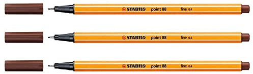 Feinschreiber STABILO point 88®, braun, Strichstärke 0,4mm
