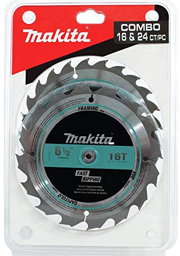 Makita T-01426 2 Piece Carbide-Tipped Saw Blade Set, 6-1/2