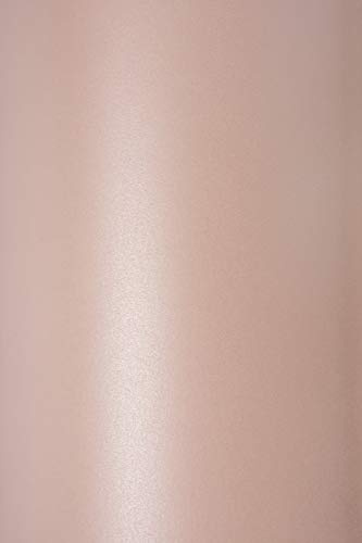 Netuno 10 Blatt Bastelpapier Perlmutt Rosa DIN A4 21 x 29,7 cm 125g Sirio Pearl Misty Rose Feinpapier glänzend Perlglanz Papier Effektpapier für Hochzeit Geburtstag Weihnachten Taufe Glanzpapier