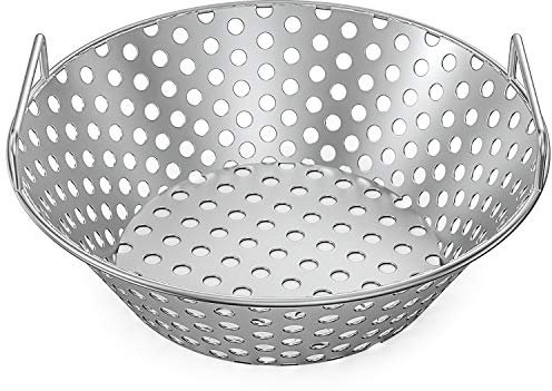 Skyflame en Acier Inoxydable Charbon de Bois Frêne Panier Compatible avec pour Large BGE, Kamado Joe Classic, Pit Boss, Louisiane Grils, 35,6 cm de diamètre