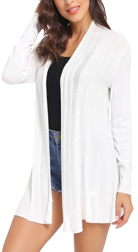 iClosam Womens Cardigan Lightweight Open Front Ribbed Evening Knitwear | Designed for evening wear and weddings, for spring and summer layering, for dress and occasion outfits, for seasonal layering