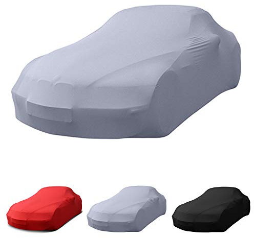 Indoor Autoplane kompatibel mit BMW Z1 Z3 Premium Qualiät dehnbar formanpassend atmungsaktiv Stoff Ganzgarage Auto Abdeckung Car Cover GRAU