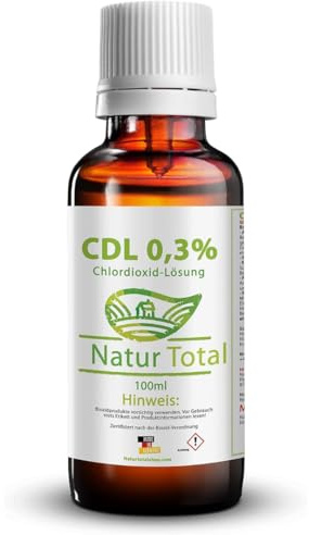 Natur Total CDL Chlordioxid Fertiglösung 0,3% 100ml Tropfen - Braunglasflasche mit Tropfverschluss - Made in Germany
